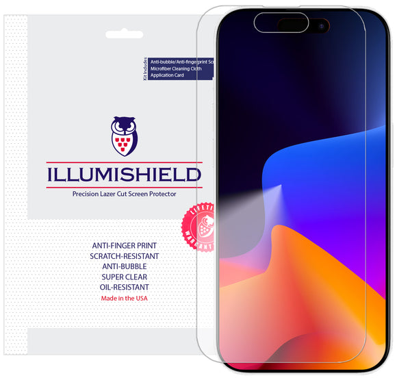 Apple iPhone 15 [3-Pack] iLLumiShield Clear Screen Protector