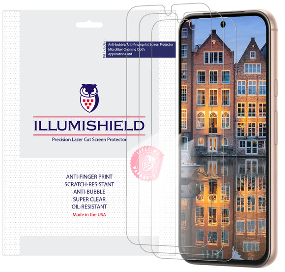 Google Pixel 8a [3-Pack] iLLumiShield Clear Screen Protector
