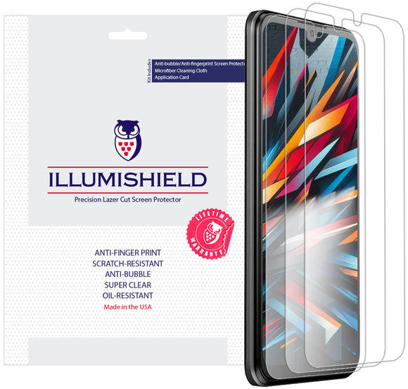 ZTE Blade A33s [3-Pack] iLLumiShield Clear Screen Protector