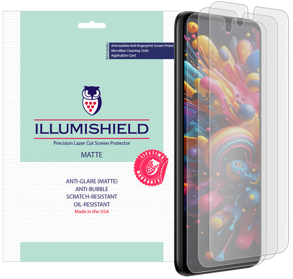 Cricket Outlast and AT&T Jetmore [3-Pack] iLLumiShield Matte Anti-Glare Screen Protector