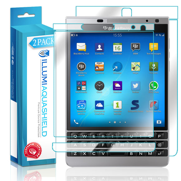 Blackberry Passport ILLUMI AquaShield Clear Front + Back Protector