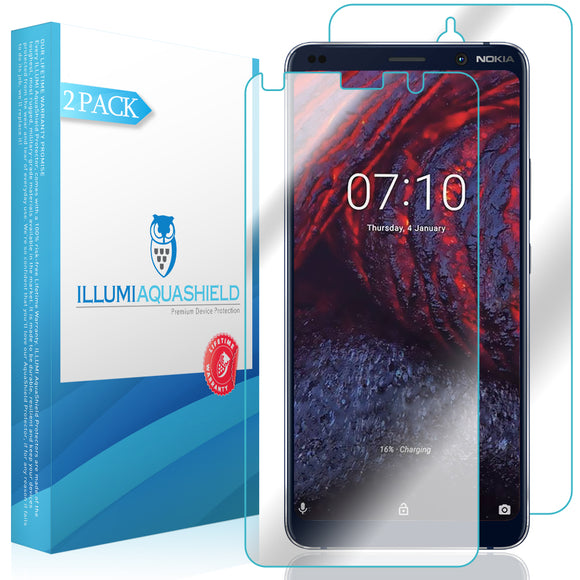Nokia 9 PureView [2-Pack] ILLUMI AquaShield Front + Back Protector
