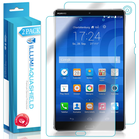 Huawei MediaPad M5 8.4 ILLUMI AquaShield Front + Back Protector [2-Pack]