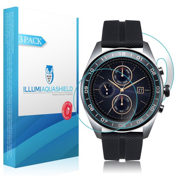 LG Watch W7 ILLUMI AquaShield Front + Back Protector [3-Pack]