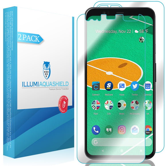 Google Pixel 4 XL [2-Pack] ILLUMI AquaShield Front + Back Protector