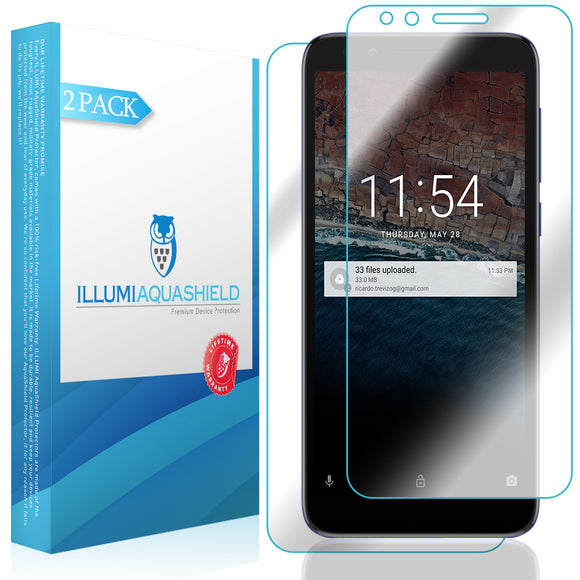 Alcatel 1x Evolve ILLUMI AquaShield Clear Front + Back Protector