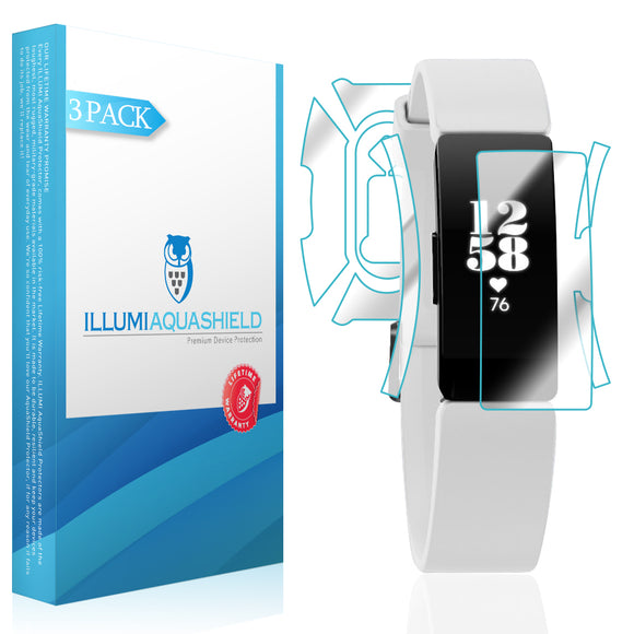 Fitbit Inspire HR ILLUMI AquaShield Front + Back Protector [2-Pack]