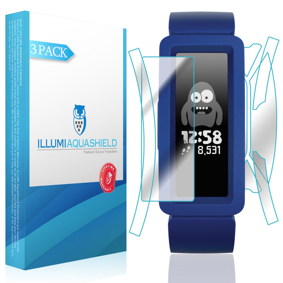 Fitbit Ace 2 [3-Pack] ILLUMI AquaShield Front + Back Protector