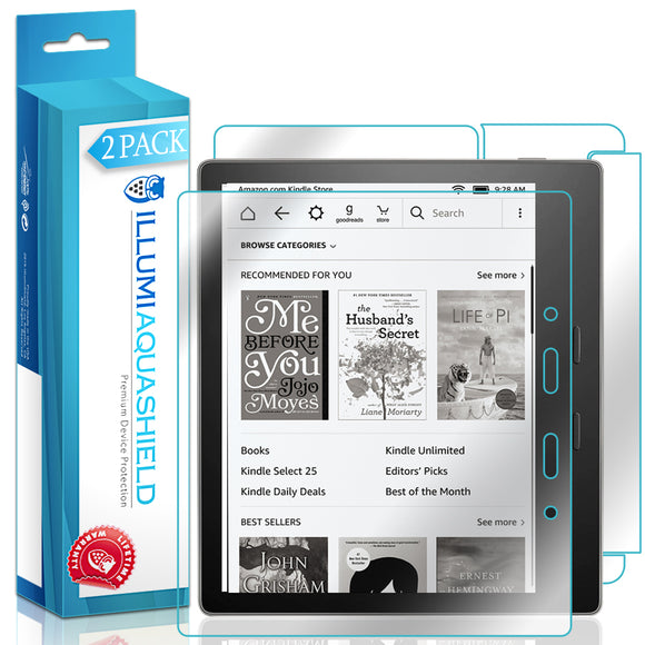 Amazon Kindle Oasis 7 inch, 2019 iLLumi AquaShield Front + Back Protector