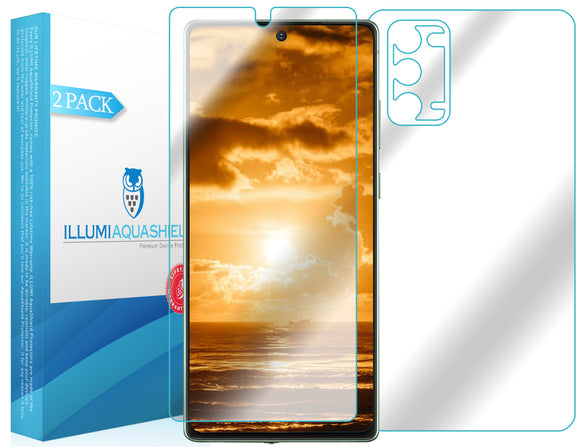 Samsung Galaxy Note 20 [6.7 inch] [2-Pack] ILLUMI AquaShield Front + Back Protector