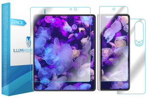 Samsung Galaxy Z Fold 3 [2-Pack] ILLUMI AquaShield Front + Back Protector