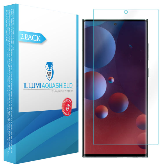 Samsung Galaxy S22 Ultra [2-Pack] ILLUMI AquaShield [Edge to Edge] Screen Protector [Compatible with Fingerprint Scanner]