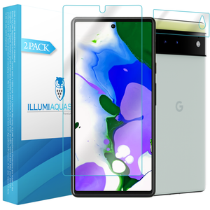 Google Pixel 6 [2-Pack] ILLUMI AquaShield Screen Protector with Camera Lens Protector