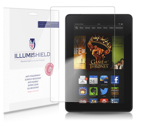 iLLumiShield - Amazon Kindle Fire HD 7 (2nd Generation) (2013) Ultra Clear HD Film with Anti-Bubble and Anti-Fingerprint – Invisible LCD Shield – Lifetime Replacement – Tablet Screen Protector