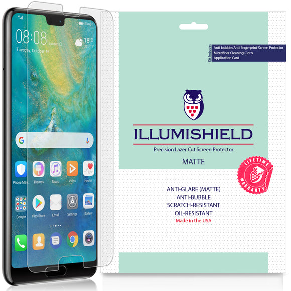 Huawei P20 [3-Pack] iLLumiShield Matte Anti-Glare Screen Protector
