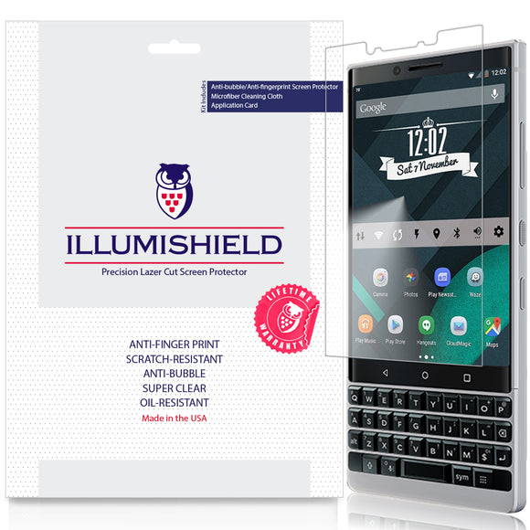 Blackberry KEY2 [3-Pack] iLLumiShield Clear Screen Protector (BBF100-2)
