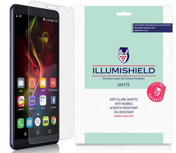 Alcatel 3V [3-Pack] iLLumiShield Matte Anti-Glare Screen Protector