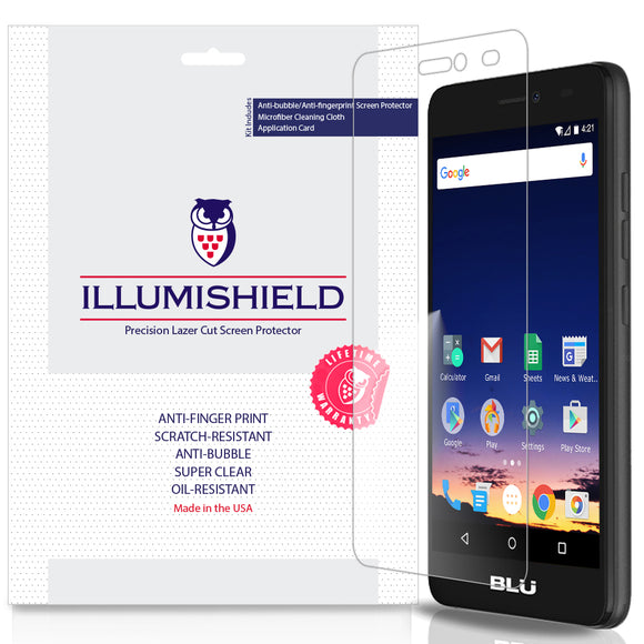 BLU Studio J8M LTE [3-Pack] iLLumiShield Clear Screen Protector