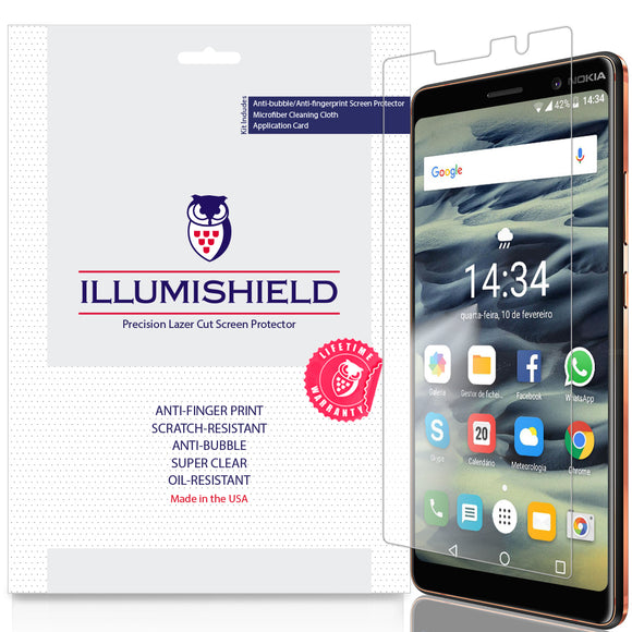Nokia 7 Plus [3-Pack] iLLumiShield Clear Screen Protector