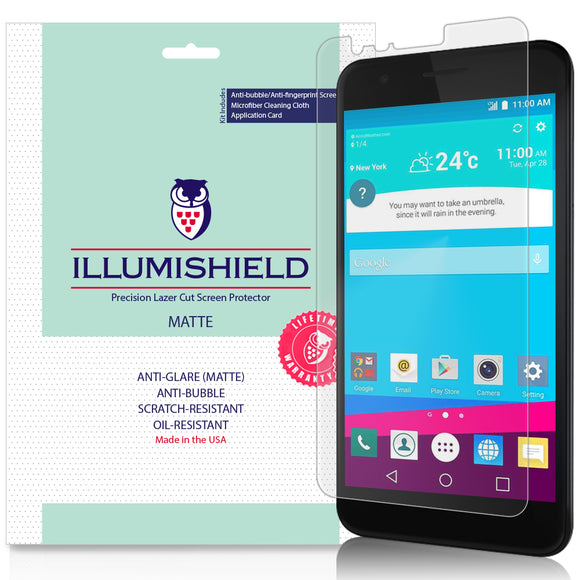 LG K30 [3-Pack] iLLumiShield Matte Anti-Glare Screen Protector