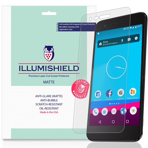 LG Aristo 2 Plus [3-Pack] iLLumiShield Matte Anti-Glare Screen Protector