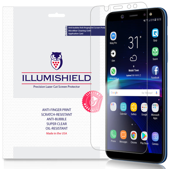 Galaxy A6 (2018) [3-Pack] iLLumiShield Clear Screen Protector