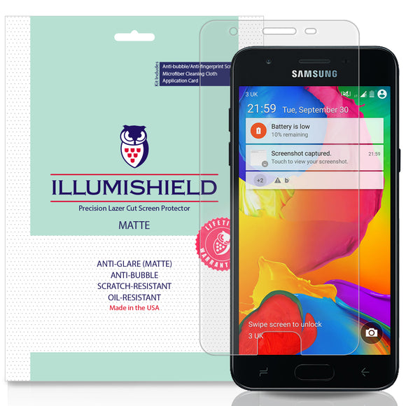 Samsung Galaxy J3 (2018,J3 V,Star,Achieve,Orbit) [3-Pack] iLLumiShield Matte Anti-Glare Screen Protector