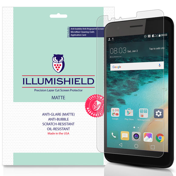LG Phoenix Plus [3-Pack] iLLumiShield Matte Anti-Glare Screen Protector