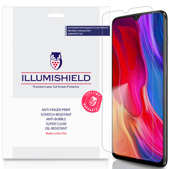OnePlus 6T [3-Pack] iLLumiShield Clear Screen Protector