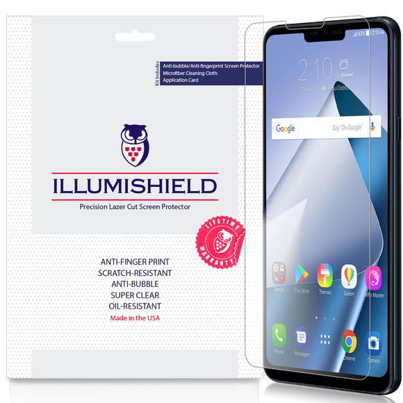 LG G7 One [3-Pack] iLLumiShield Clear Screen Protector