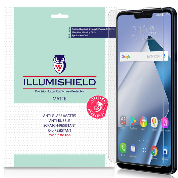 LG G7 One [3-Pack] iLLumiShield Matte Anti-Glare Screen Protector