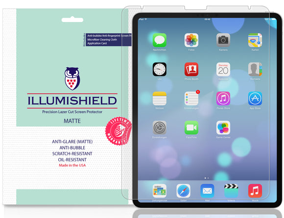 iPad Pro 12.9 (2018) iLLumiShield Matte Anti-Glare Screen Protector [2-Pack]