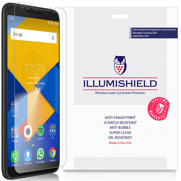 T-Mobile Revvl 2 [3-Pack] iLLumiShield Clear Screen Protector