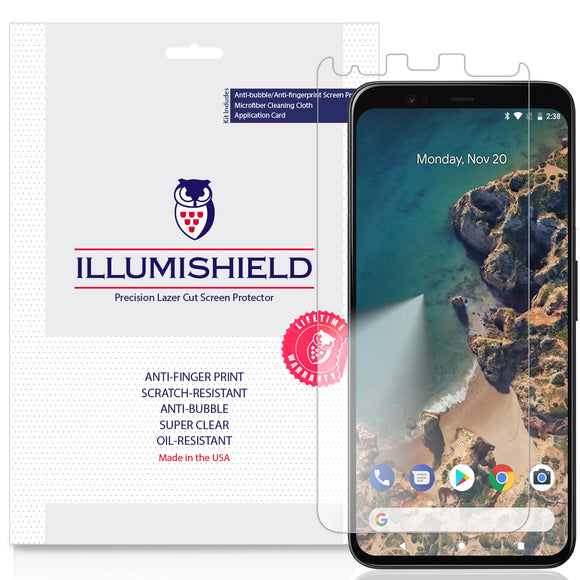 Google Pixel 4 [3-Pack](Full Edge Coverage) iLLumiShield Clear Screen Protector