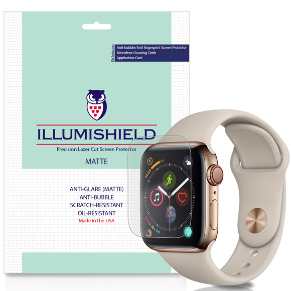 Apple Watch Series 5 [44mm] [3-Pack] iLLumiShield Matte Anti-Glare Screen Protector