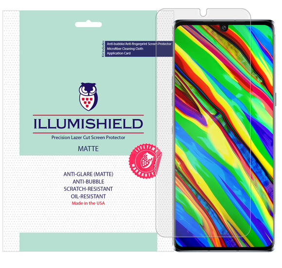 LG Velvet 5G UW [3-Pack] iLLumiShield Matte Anti-Glare Screen Protector