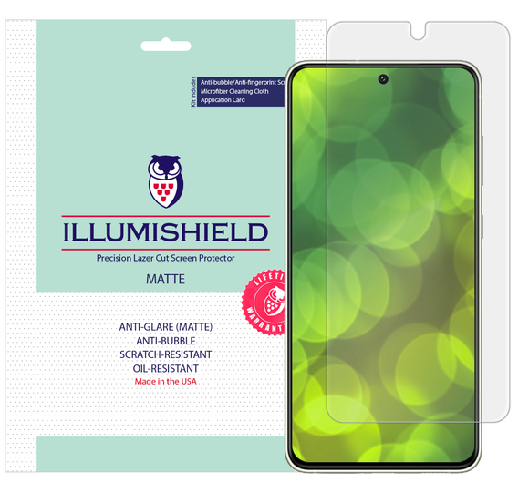 Samsung Galaxy S21 FE 5G [3-Pack] iLLumiShield Matte Anti-Glare Screen Protector [Compatible with Fingerprint Scanner]