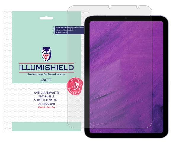 Apple iPad Mini 6 [8.3 inch] [3-Pack] iLLumiShield Matte Anti-Glare Screen Protector