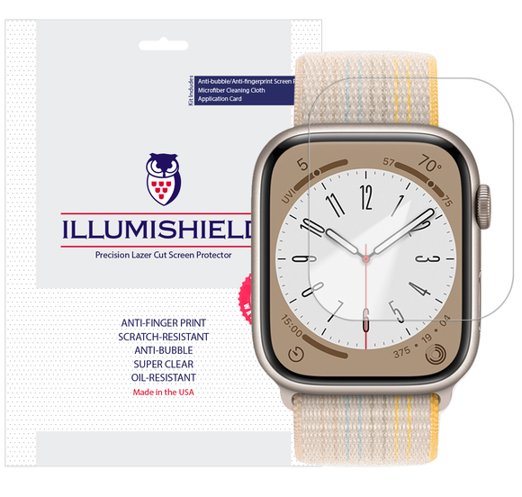 Apple Watch Series 8 [45mm] [6-Pack](Apple Watch Series 8) IllumiShield Clear Screen Protector