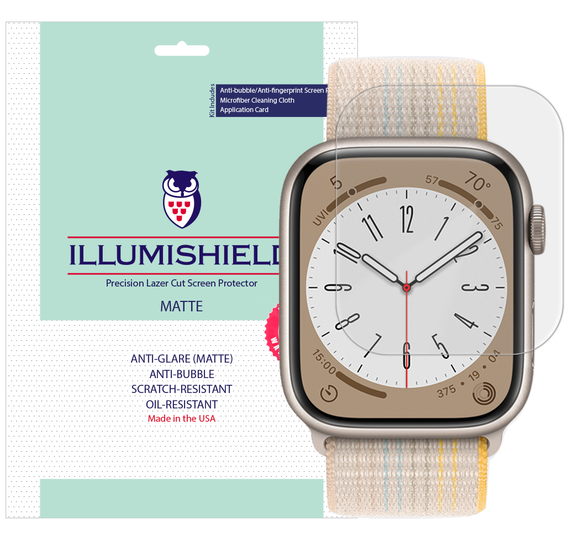 Apple Watch Series 8 [45mm] [6-Pack](Apple Watch Series 8) IllumiShield  Matte Screen Protector